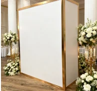 

1 шт.) свадебный белый фон, элегантный золотой каркас, декор для вечеринки, настенный стол для свадебного зала qq049