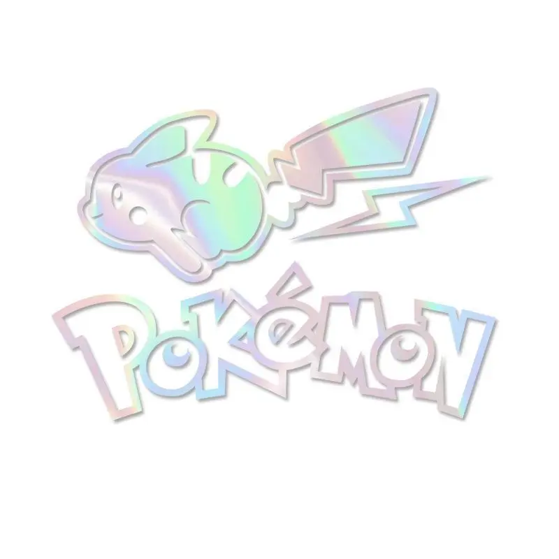 

Pikachu Hollow Car Stickers Color Changing Car Stickers Electric Car Motorcycle Stickers Cartoon Decorative Hollow Cool Gifts