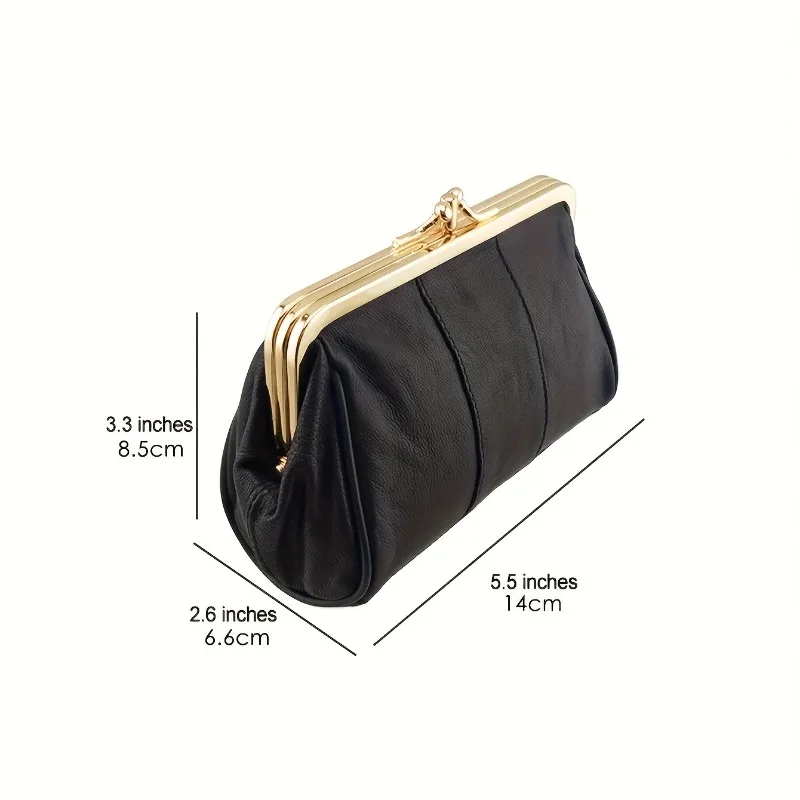 قطعة واحدة من المحفظة المعدنية المصنوعة من جلد الغنم العتيق - سعة كبيرة وخفيفة الوزن لتنظيم السفر وحامل بطاقات متعدد الوظائف ومحفظة للعملات المعدنية