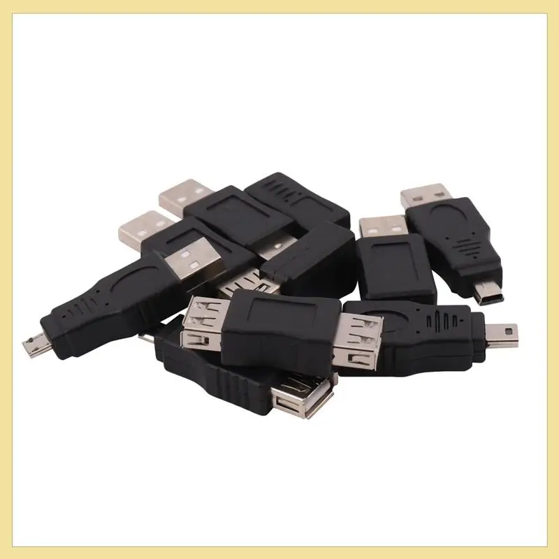 TTKK-30PCS OTG 5 Pin F/M محول مغير صغير محول USB ذكر إلى أنثى مايكرو USB