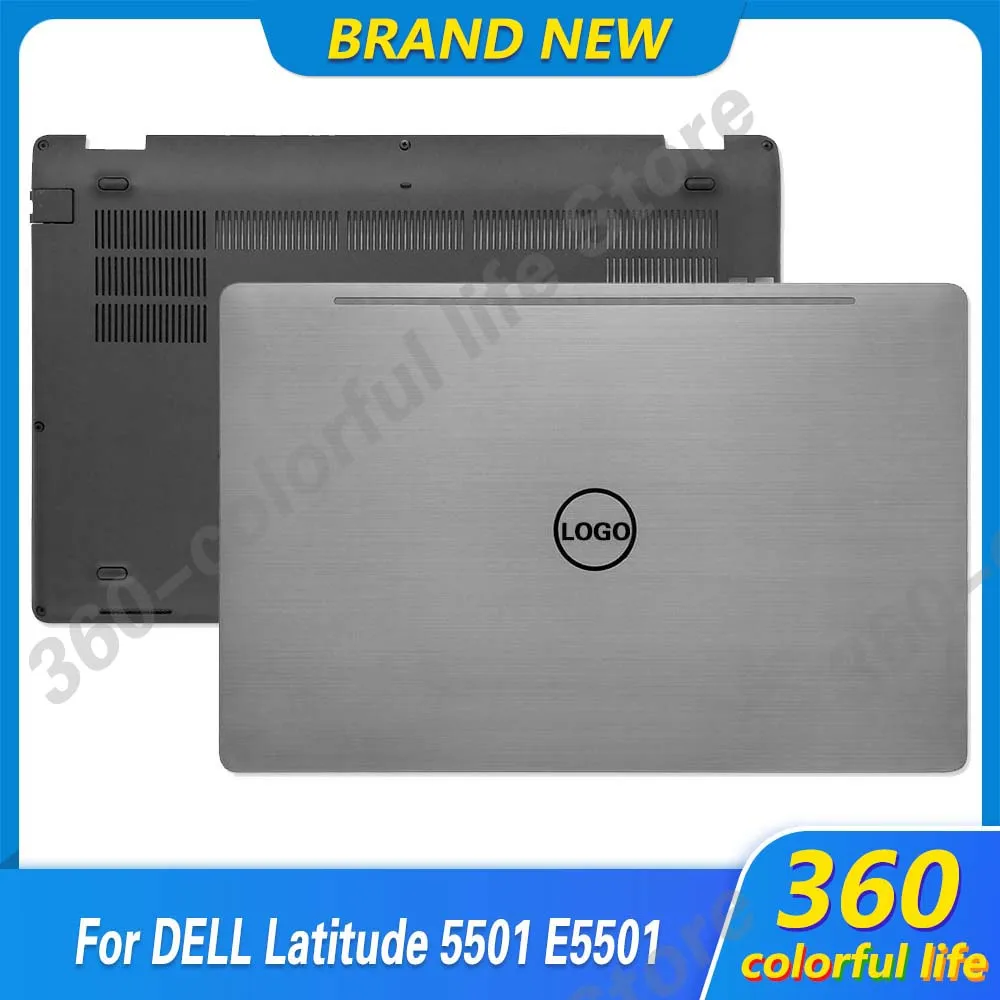 New Laptop Case For Dell Latitude 5501 E5501 LCD Back Cover Hinges Lower Bottom Case Rear Lid Top Case 0599RR 0P4XR4