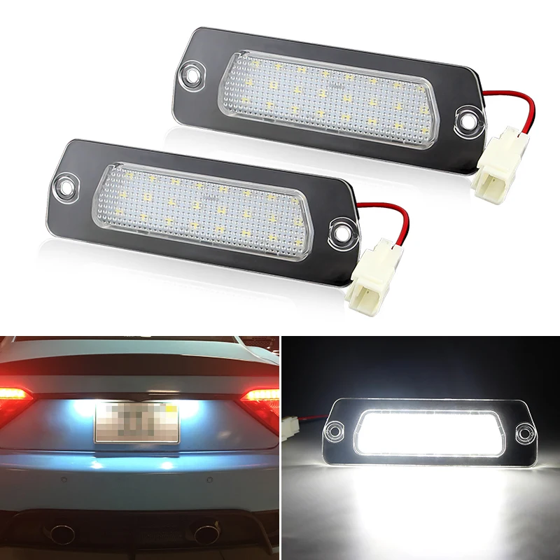 2PCS LED License Plate Light For Maserati 4200/GT Granturismo Car Number Plate Lamp OEM #:198231