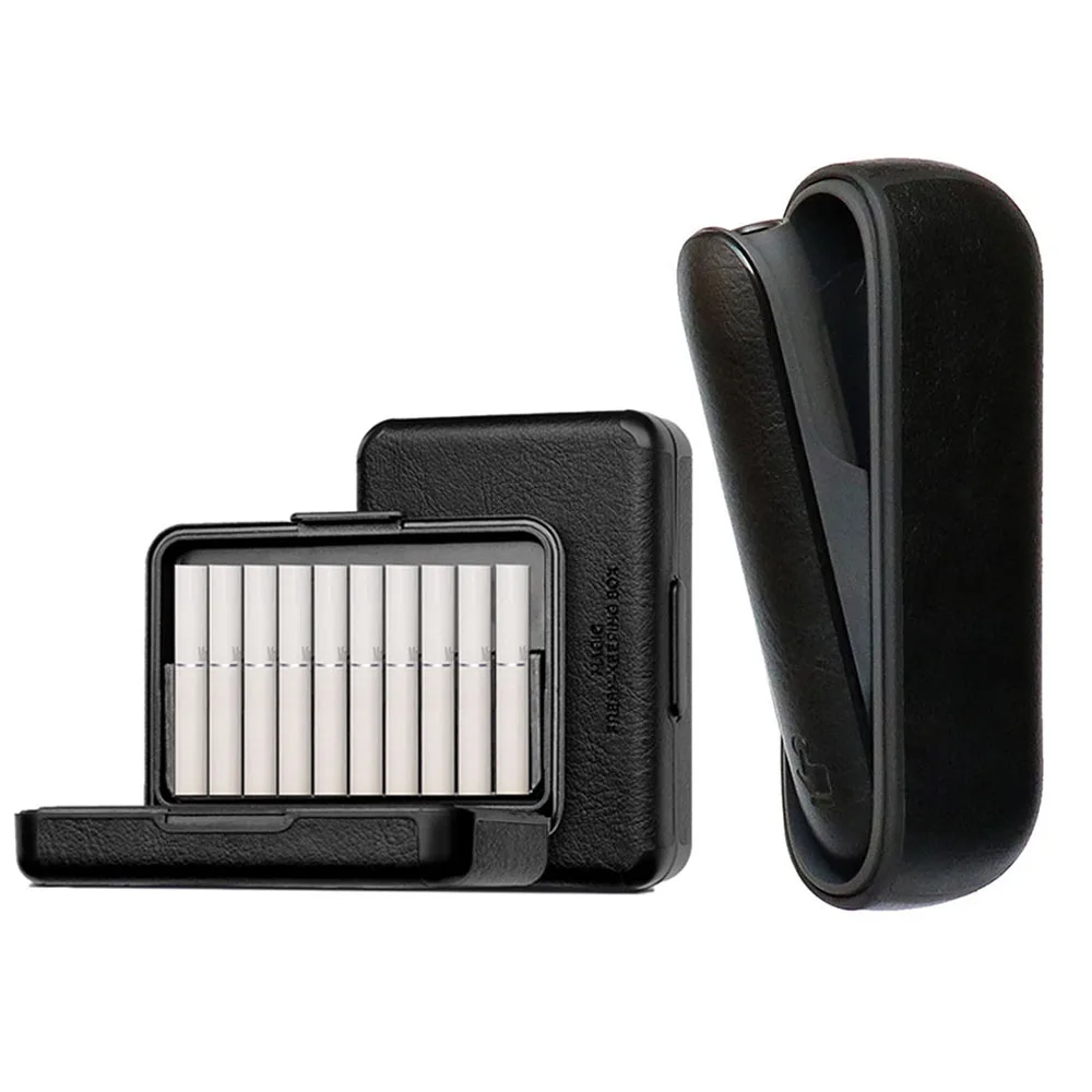 

4 Colors Leather Cover + Cigarette Box for IQOS 3DUO Replaceable E Smoking Leather Case for ICOS 3 Accessories