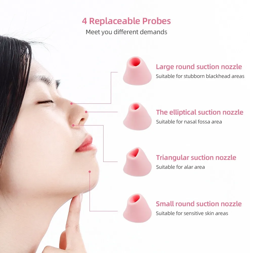 Electric Silicone Blackhead Remover: Acne & Pore Suction, Home Facial Tool for Blackhead/Acne