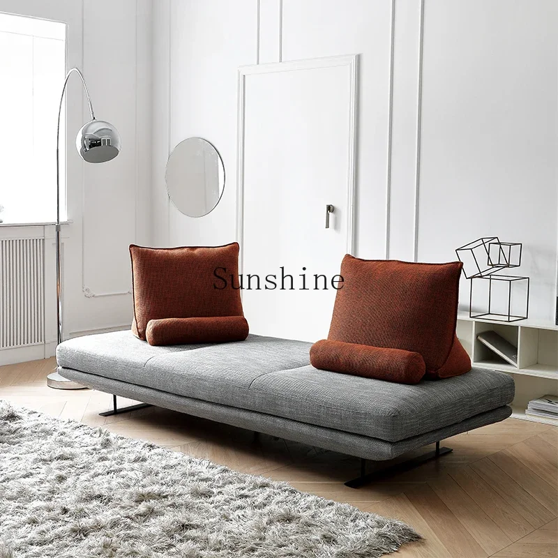 Small apartment concubine without armrests and backrest two-way fabric sofa