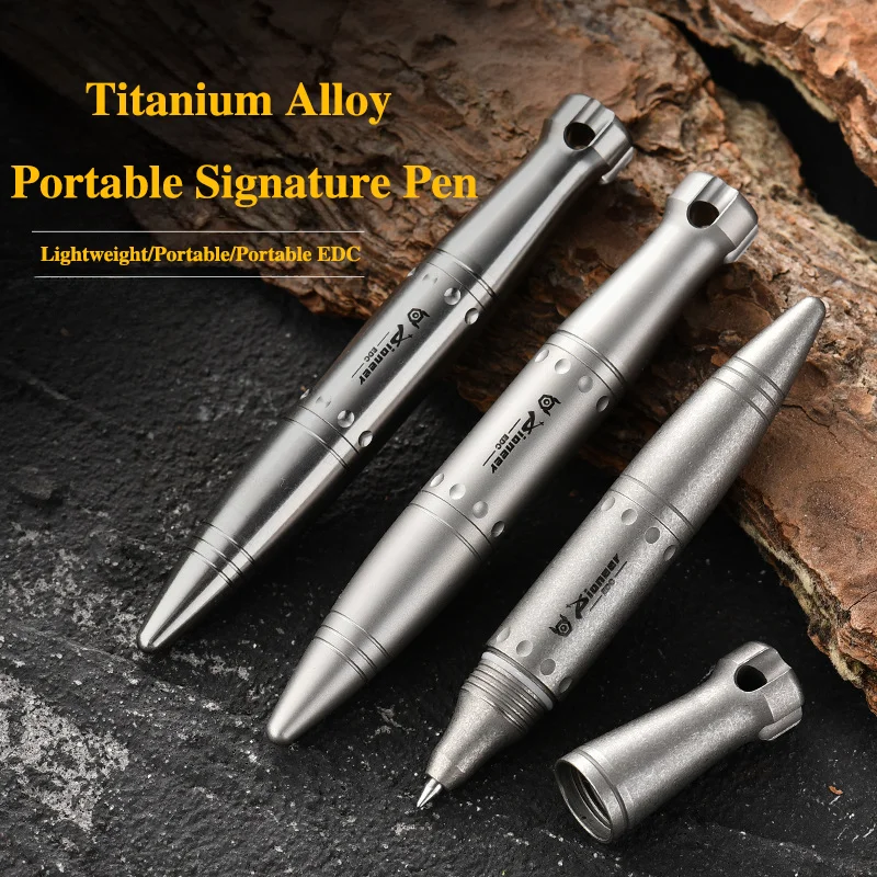 Titanium Alloy Tactical Pen, Personalized Metal Torpedo Signature Pen, Self-Defense Tactical Pen