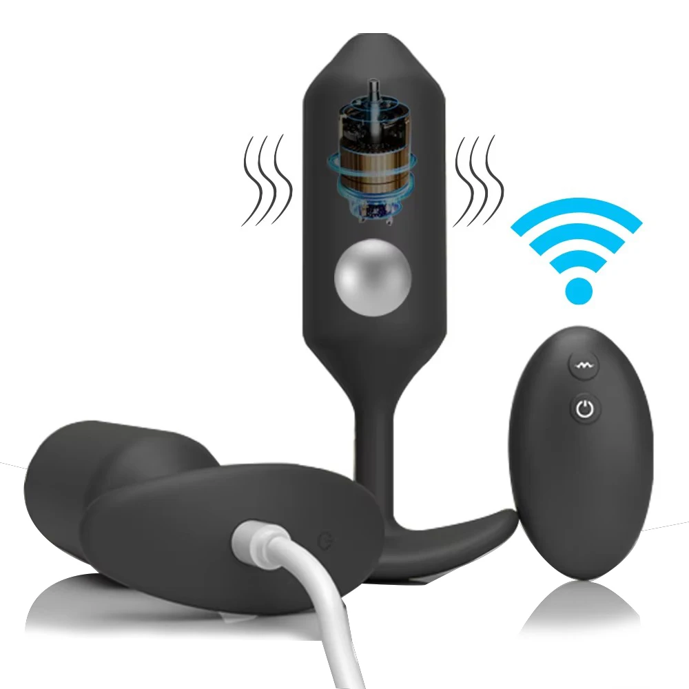 Vibrator Anal Plug With Balls Wearable Butt Plug Anal Heavy Training Vibrators Prostate Massage Anal Sex Toys For Women Men_voghion.com