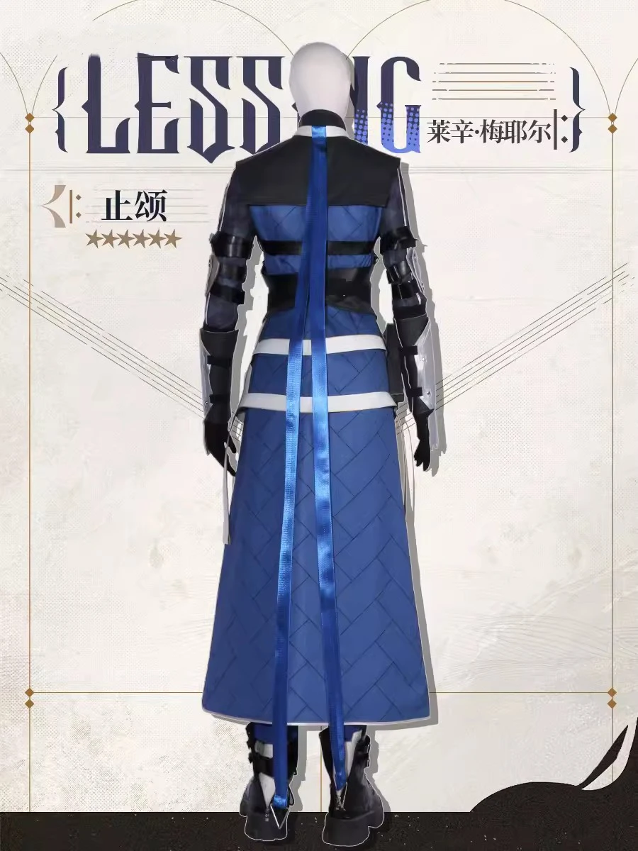 COS-HoHo Arknights Lessing Game Pak Prachtige Knappe Cosplay Kostuum Halloween Carnaval Party Rollenspel Outfit Mannen S-XXL
