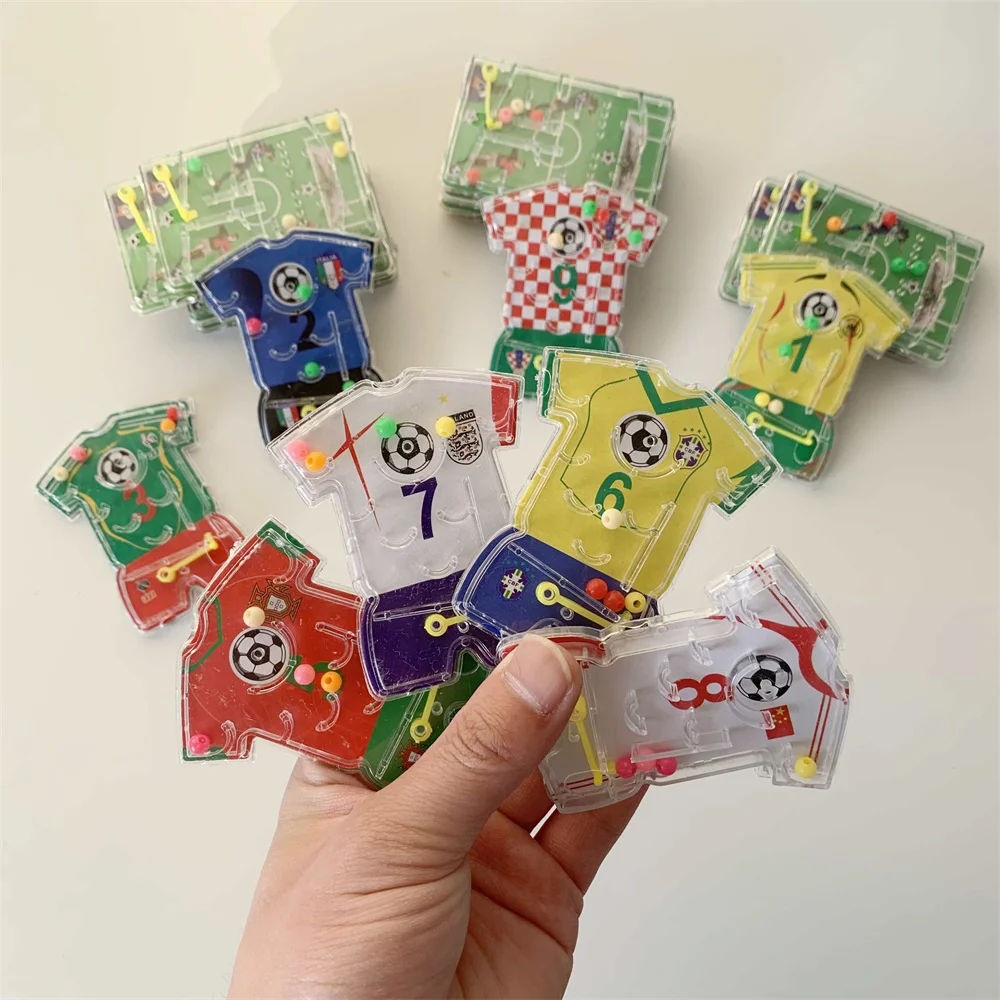 10/20pcs Soccer Maze Toy Football Theme Pinball Game Kids Birthday Party Favors Goody Bag Pinata Fillers Christmas Gift Supplies