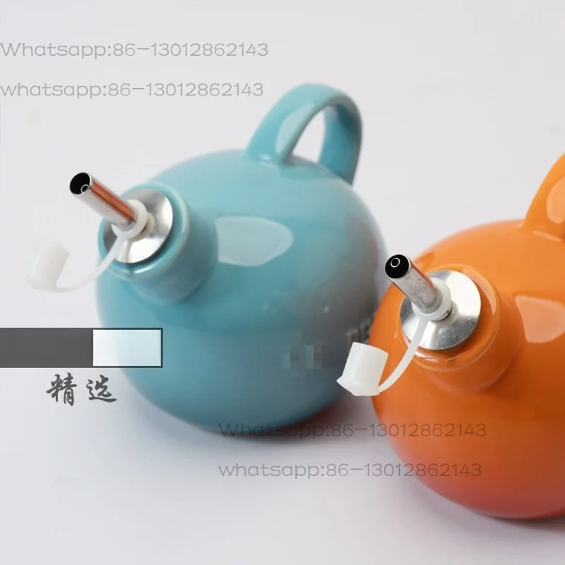 Color ceramic household oil and vinegar pot kitchen ceramic seasoning pot housewarming gift set