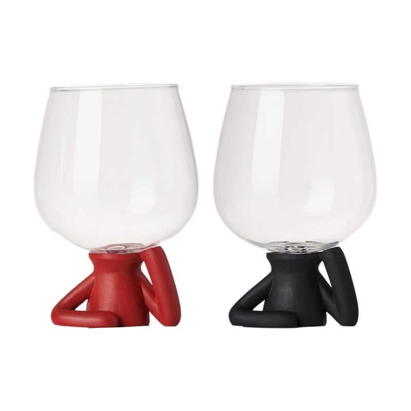 

2024 New 2 in 1 Creative Red Wine Champagne Glasses Cup Stopper with Base Directly from Bottle Cocktail Mug for Home Bar