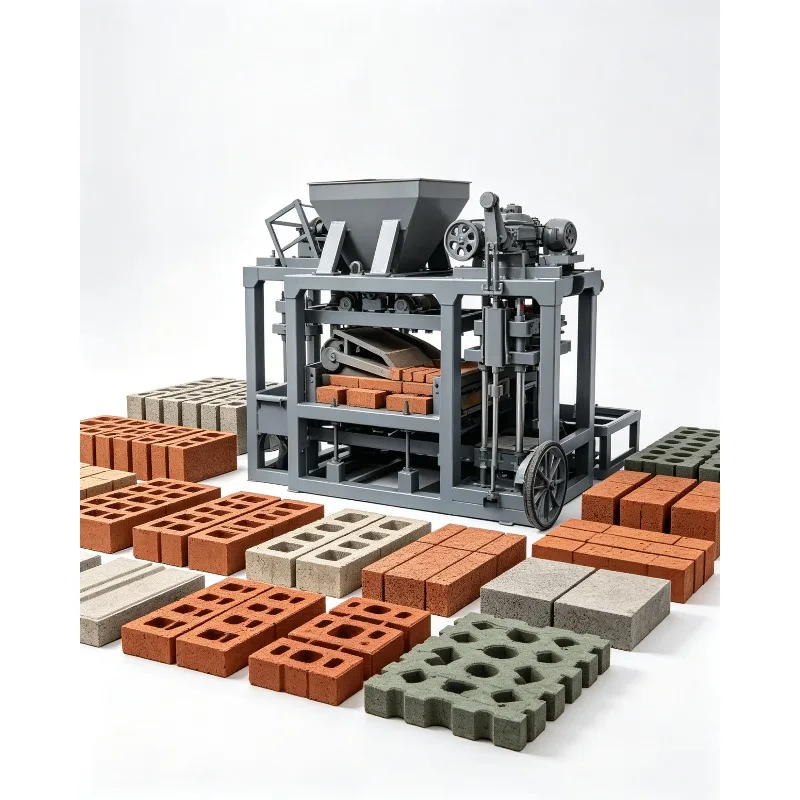 Small Scale Semi Automatic Building Material Concrete Interlock Cement Brick Making Concret Interlocking Brick Machine