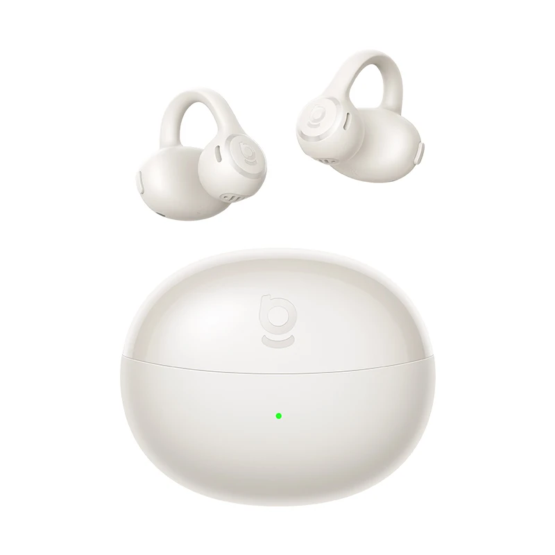 Baseus Bass BC1 Lite Open Ear Oordopjes Clip-On Hoofdtelefoon Open-Ring Comfort met 2-microfoons voor heldere gesprekken, IP55 waterdicht, 45 uur speeltijd