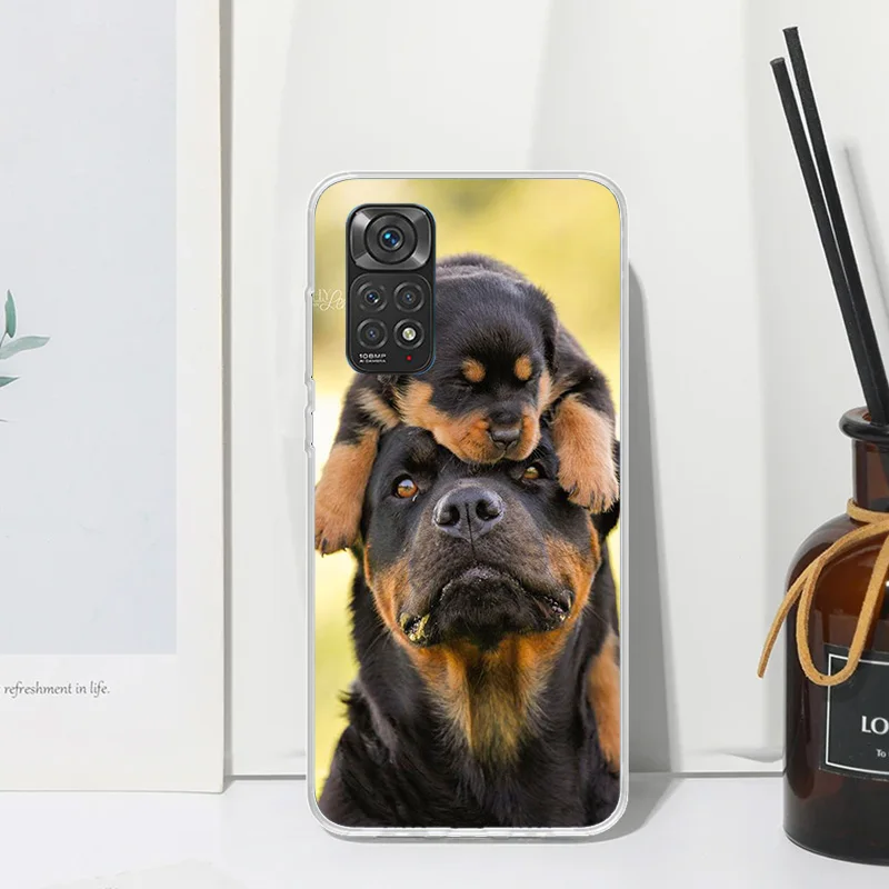 Rottweiler Dog Phone Case For Xiaomi Redmi Note 13 12S 11S 10S 12 11E 10 Pro Plus 11T 9S 9 8T 8 7 Art Fundas Back Cover