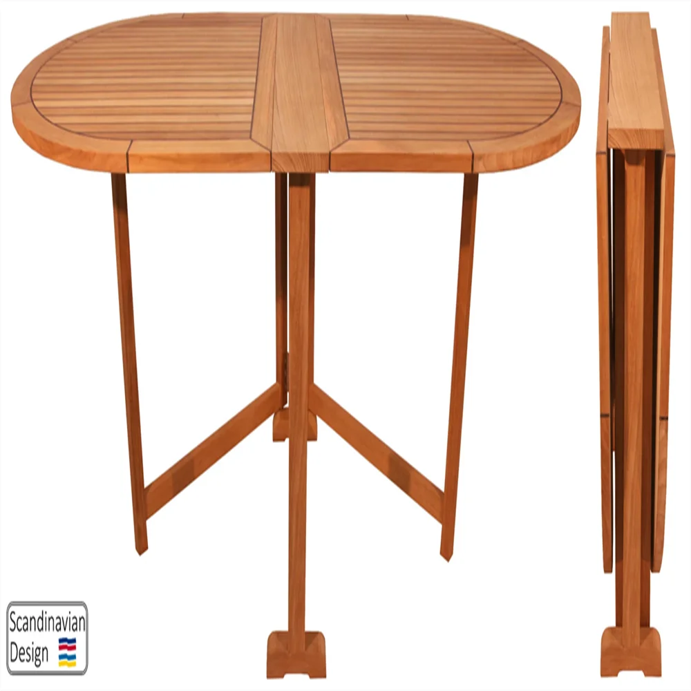 

Teak Folding Table Oval Butterfly Retro Design 1400/600x750x720mm Marine Boat RV