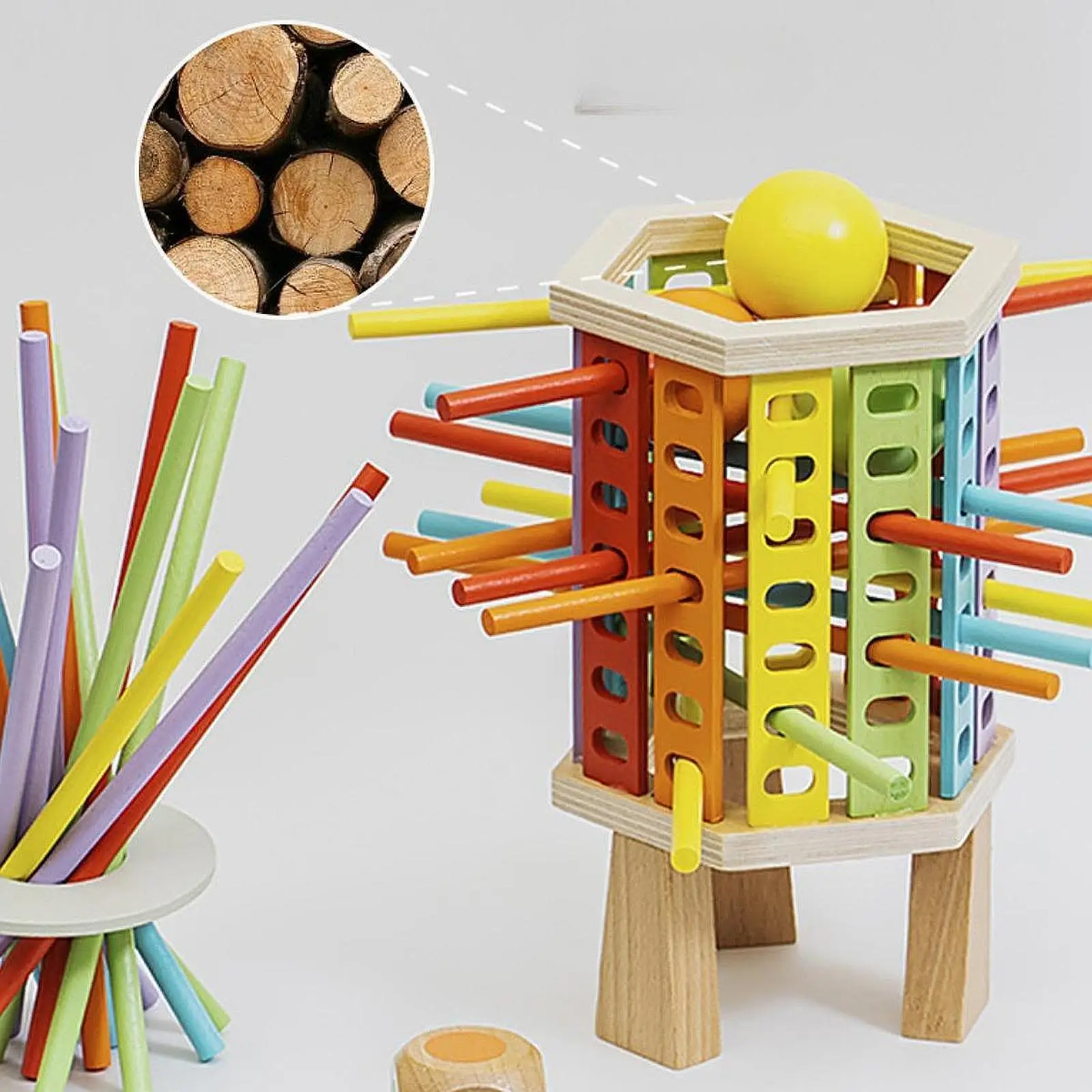 Colorful Sticks Game Math Educational Toys for 3 4 5 6 Year Old Toddlers