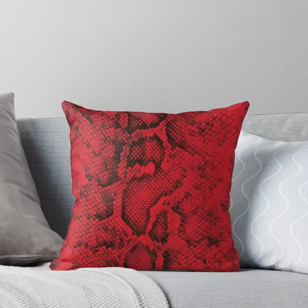 Red Snakeskin Throw Pillow sleeping pillows Pillowcase Pillow