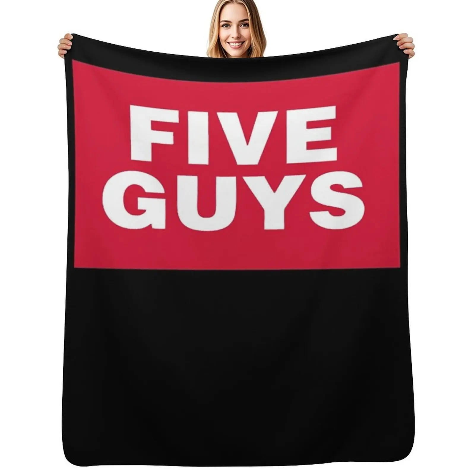 Five Guys Logo Essential Throw Blanket Hairy for sofa Plush Camping Summer Vintage Blankets
