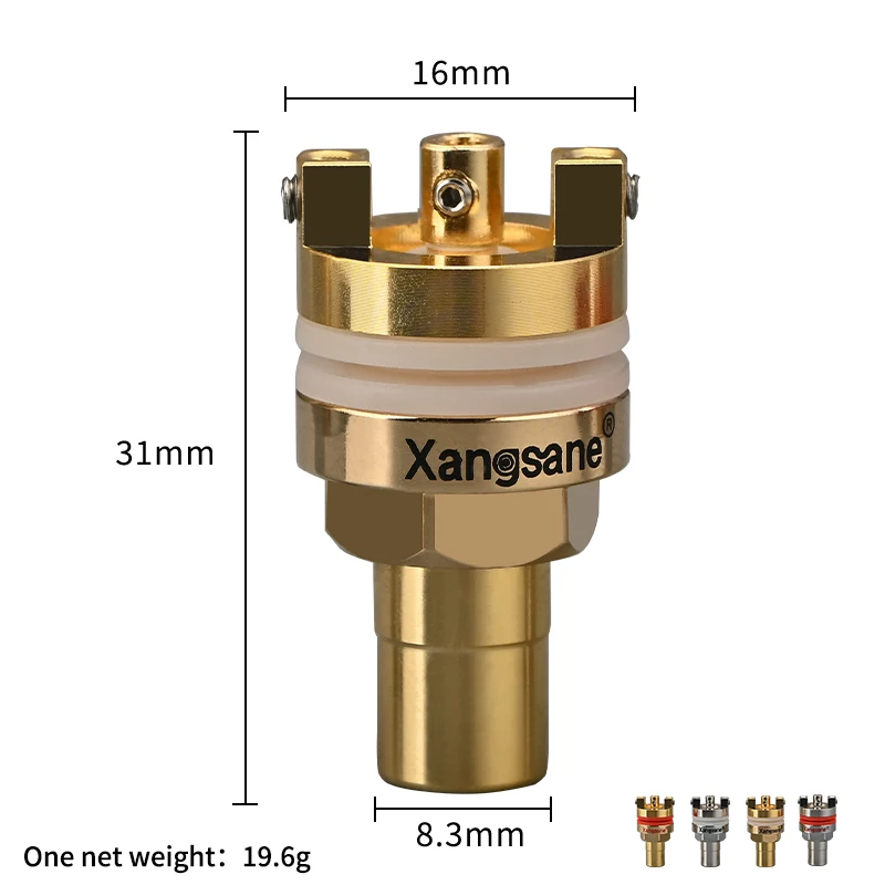 Xangsane pure copper welding free hifi rca female socket power amplifier sound card wall plug hifi rca plug cable terminal