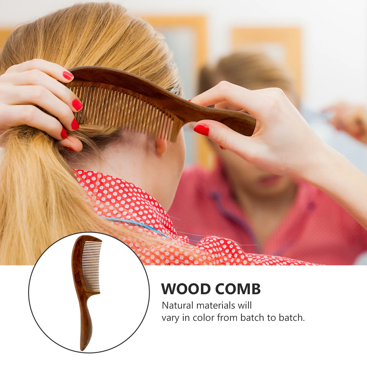 

Антистатическая расческа из сандалового дерева, гладкая, не повреждающая зубы для ухода за кожей головы, идеальный подарок для семьи, друзей, унисекс