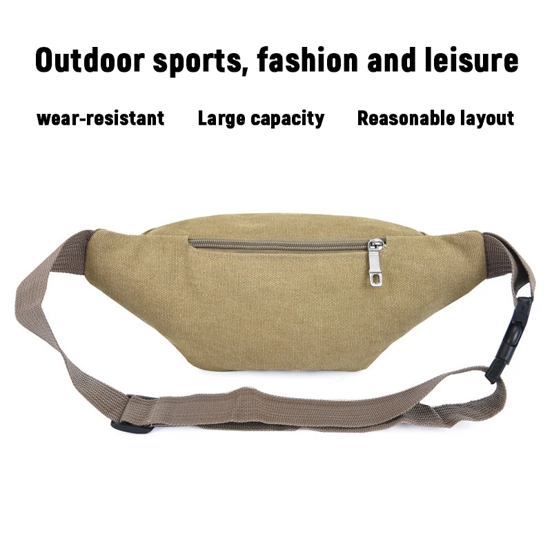 Breast Bag Canvas Waist Bag Women Men\'s Belt Bag Fashion Travel Purse Bag Mobile Phone Bag Pocket Hip Bag Waist Bag Men,1 PC