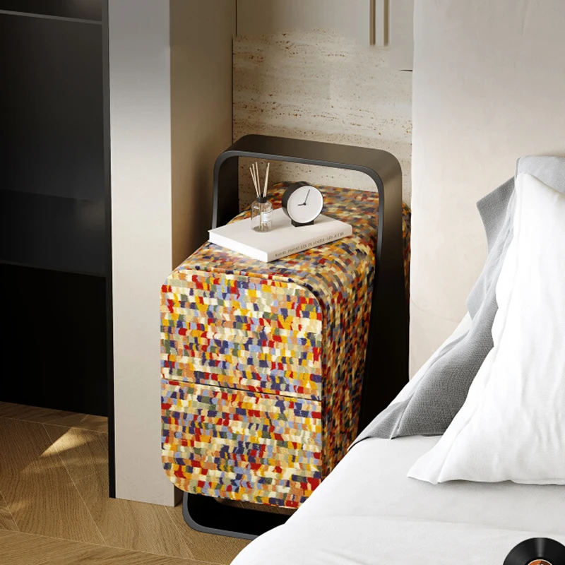 

Narrow Colour Night Table Nordic Cute Aesthetic Luxury Small Hotel Nightstand Modern Storage Trendy Table De Nuit Furniture