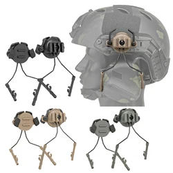 BOOIU Tactical Rail Mounts Headset Fast Helmet Rail Adapter Headset Holder Shooting 360 Rotation Airsoft Helmet Rail Bracket