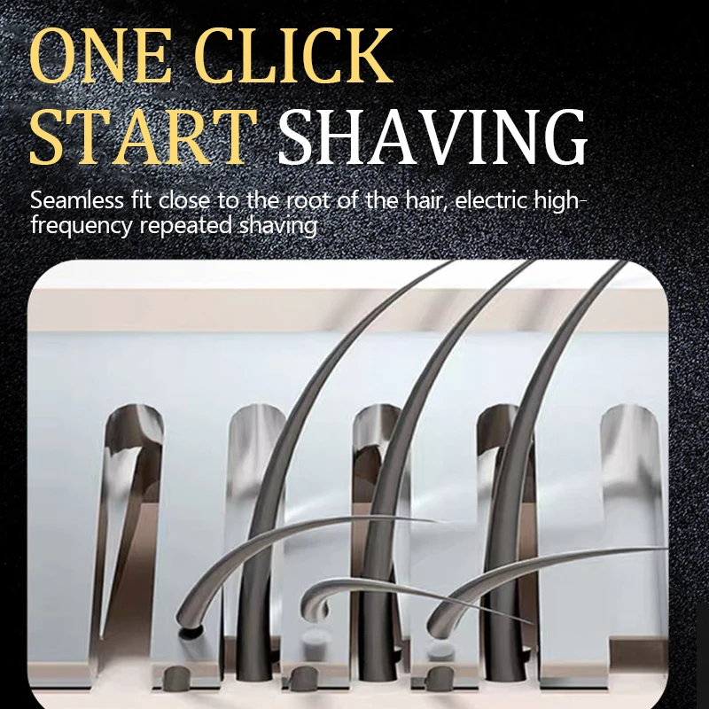 Kemei ปัตตาเลี่ยนตัดผมชายแบบชาร์จไฟได้, เครื่องเครื่องเล็มหนวดชุดตัดผมกรอบโลหะพร้อมจอแสดงผล LED