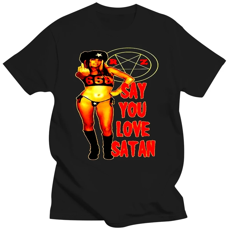 Rob Zombie-Sheri Moon T-Shirt XS-S-M-L XL-XXL Say You Love Satan TEE Shirt Funny Design