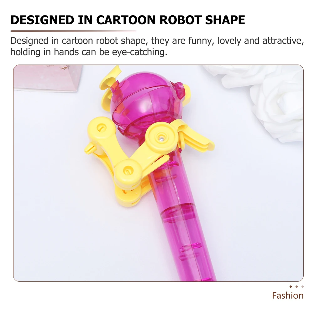 

4 Pcs Robot Dinosaur Lollipop Toys for Kids Bracket Plastic Candy Travel