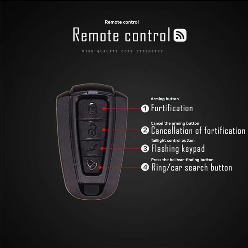 

ABKQ-115Db Wireless Bicycle Alarm With Brake Light Waterproof Motorcycle Alarm Remote Control Anti-Theft Bike Detector Alarm