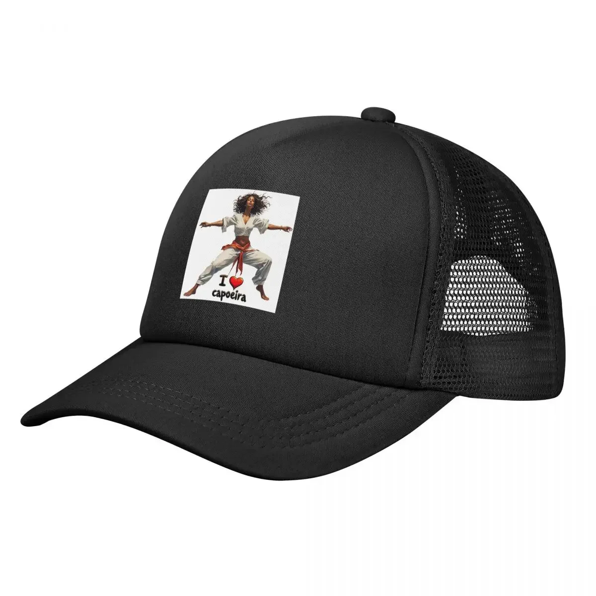 Capoeira dinâmica arte eu amo capoeira design malha bonés de beisebol snapback moda chapéus de beisebol respirável casual casquette