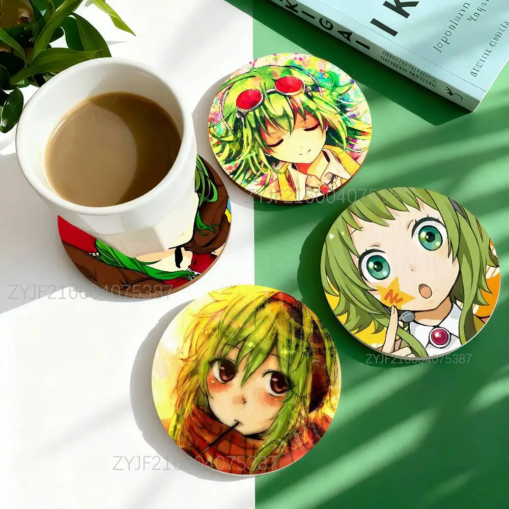 

G-Gumi goob Round Wooden Coasters For Cute Design Suitable for Drinks Tea,Coffee Home Perfect Gift Choice for Any Holidays