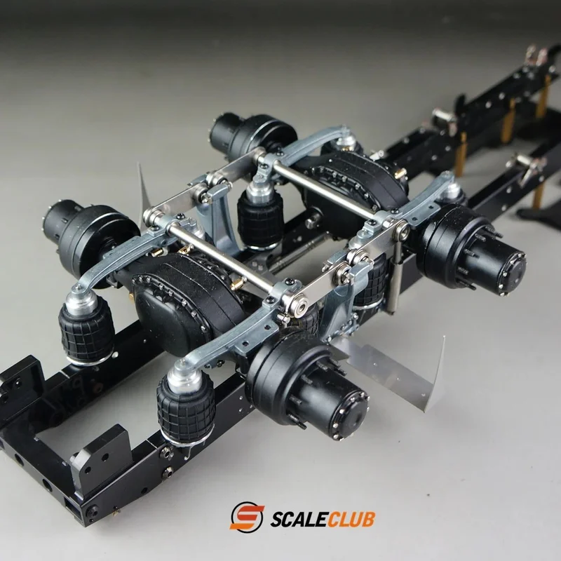 Scaleclub1/14 ciężarówka jednowspornikowa 8 tylnych układ zawieszenia poduszek powietrznych do Tamiya Scania 770S MAN Benz Volvo RC wywrotka