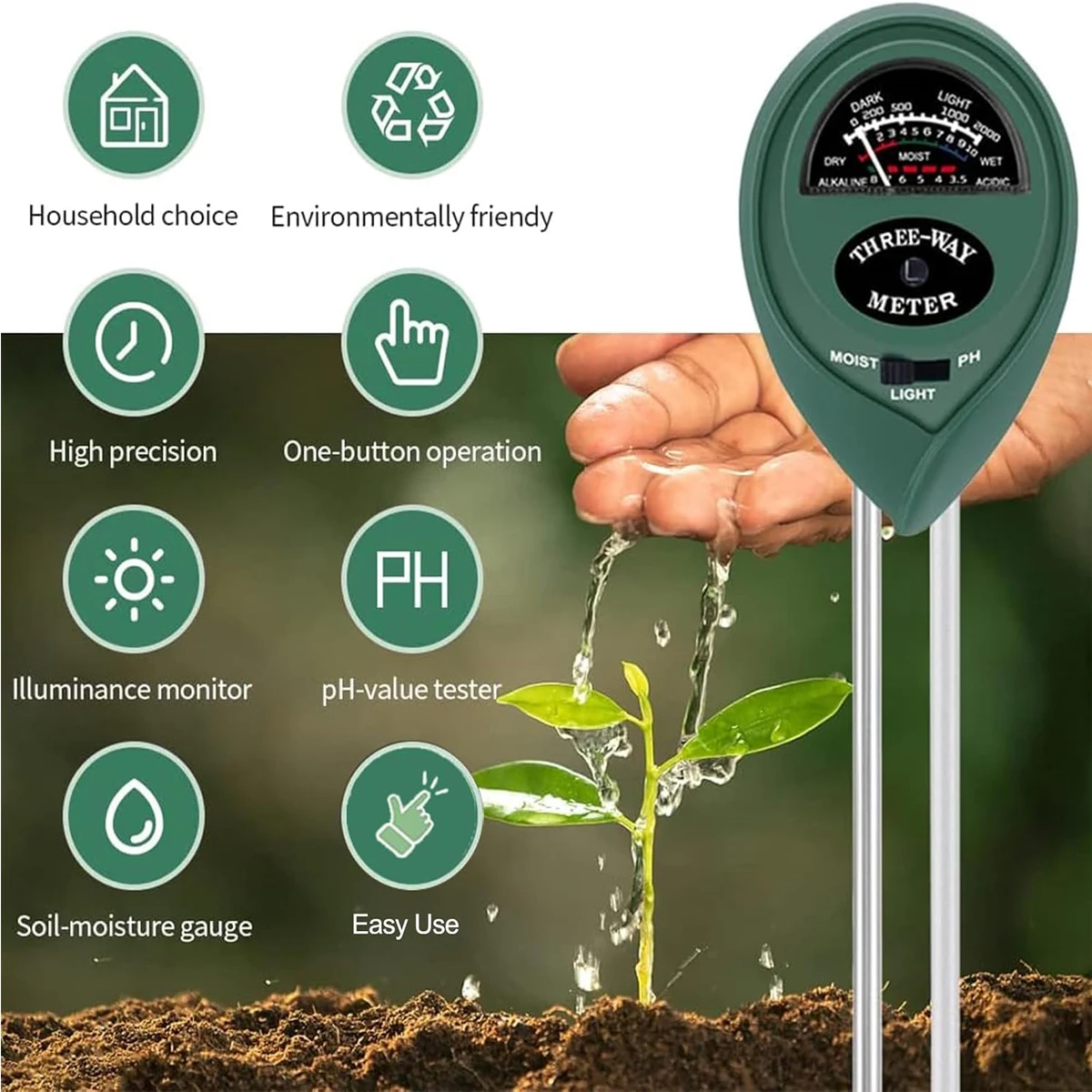 3-in-1 Bodem-pH-meter Zonlicht - Soil Ph Meter 3 In 1 Moisture Sunlight recensie en prijs