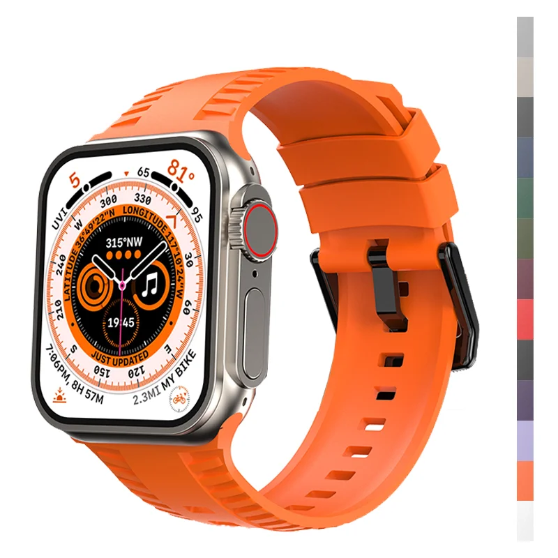 

Silicone Strap For Apple Watch Ultra Band 49mm 45mm 41mm 44mm 40mm 42mm 38mm 45MM Camouflage Bracelet iWatch Series 8 SE 7 6 5 4