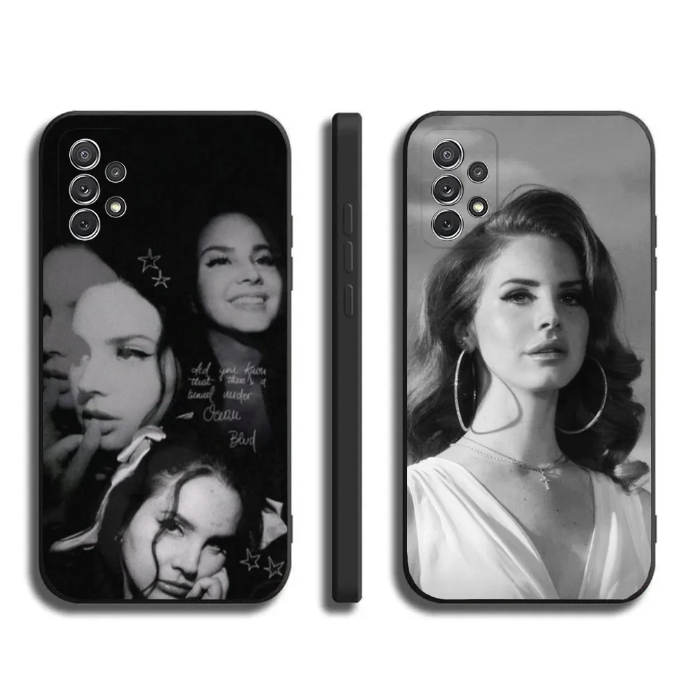 Singer L-Lana Del Rey Black Beauty Phone Case For Samsung Galaxy A20,A21s,A22,A31,A32,A52,A53,A72,73,A80,A91Soft Black Cover