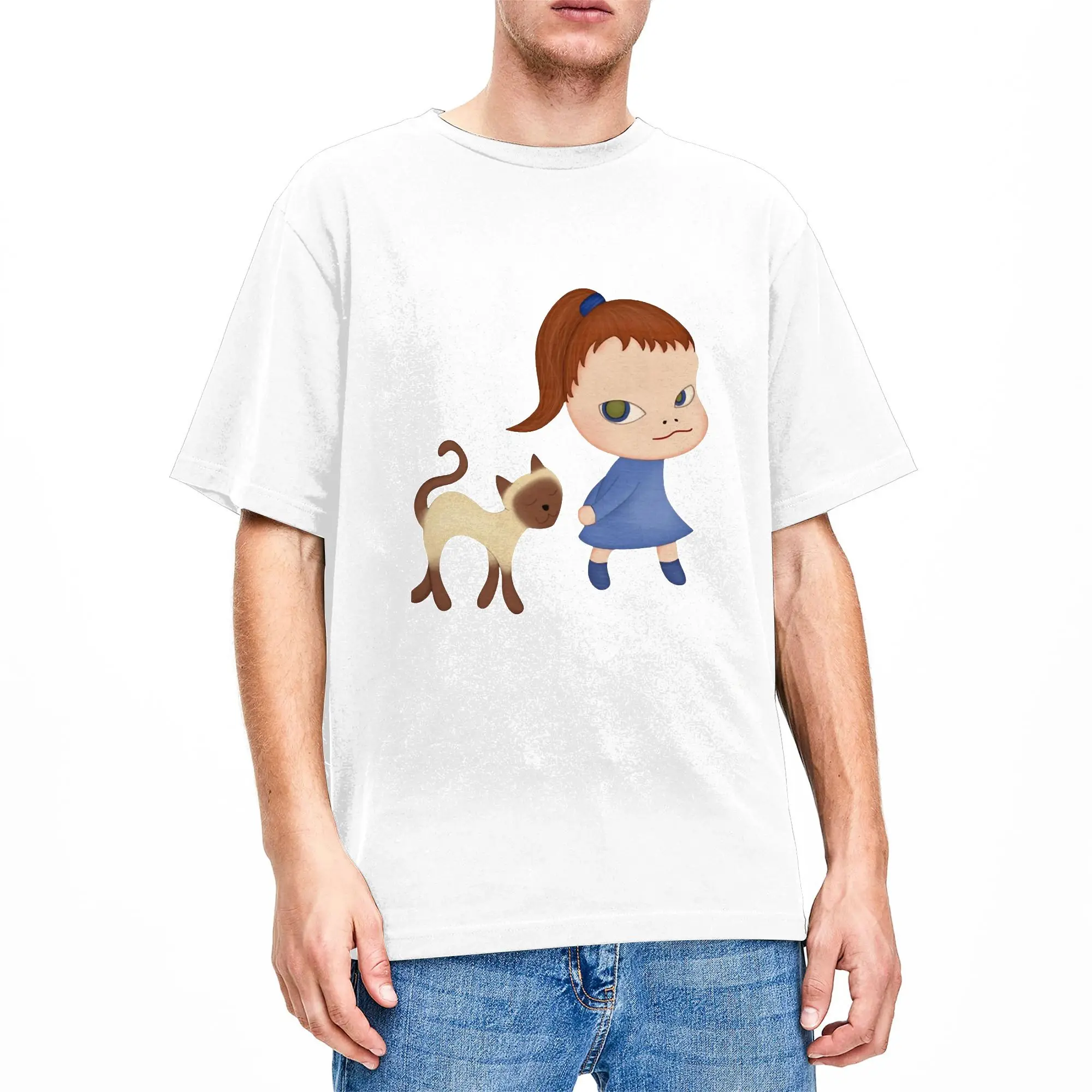 Men Women T Shirt Yoshitomo Nara T-Shirts Hip Hop  Summer Tee Shirt Vintage Cotton Clothing Birthday Gift