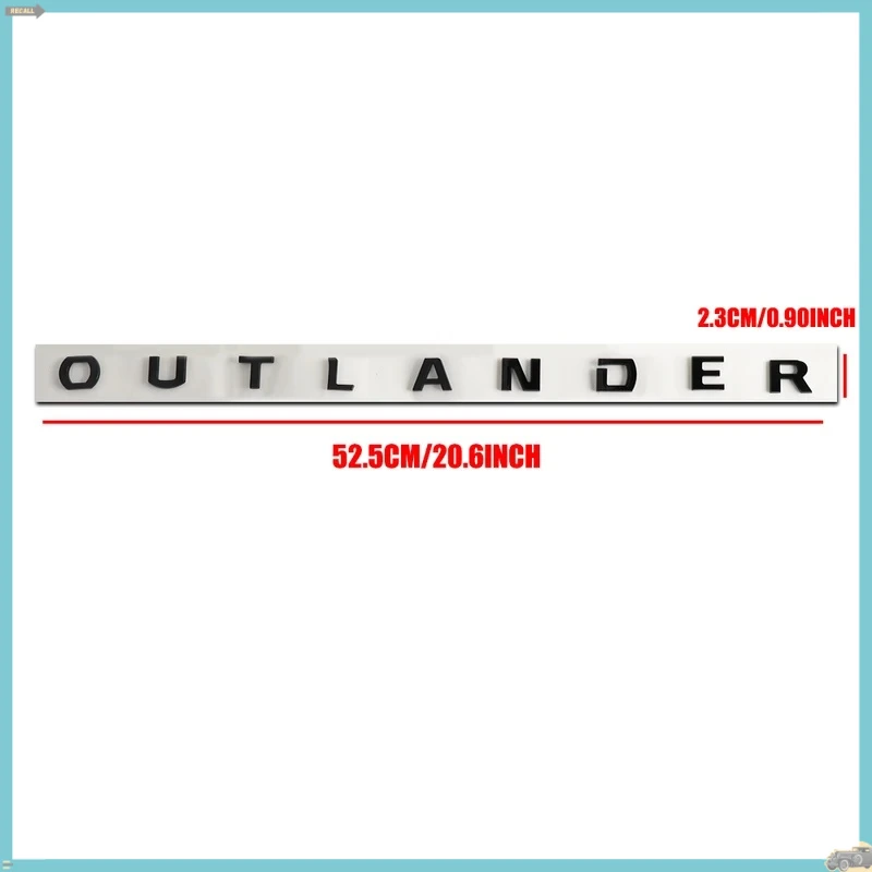 Car 3D ABS Car Front Hood Outlander Logo Stickers Label For Lancer Pajero ASX Outlander Eclipse Galant Mirage Triton Accessories - view 4