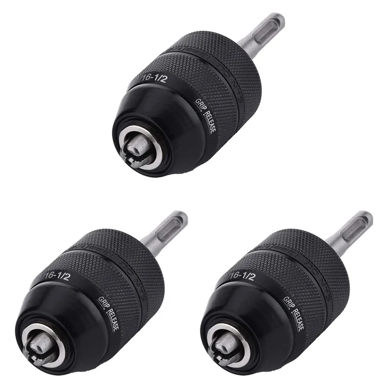 

A85M 3Pcs 2-13MM Keyless Drill Chuck With SDS Plus Shank Adaptor,1/2-20UNF Impact Drilling Chuck Change Adapter Converter