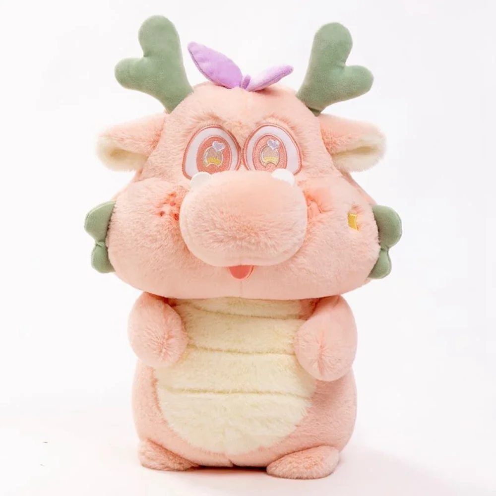 

28CM Chinese Zodiac Dragon Plush Toy Kawaii Q Edition Long Hair Super Soft Cute Dinosaur Doll Child Birthday Christmas Gift