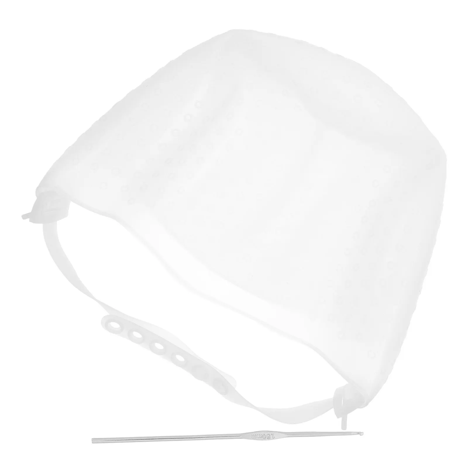 Reusable Silicone Highlight Hair Cap with Hook Punched Hole Needle Hair Dyeing Staining Tools Salon Home Use Dyeing Tools