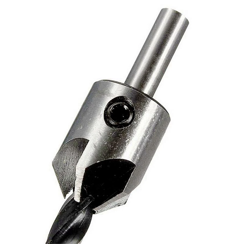 Perceuse à bois en acier HSS, ensemble de perceuse à évier à seau en acier, perceuse à scie cloche, 5 cannelures, 3mm-6mm, 4 pièces