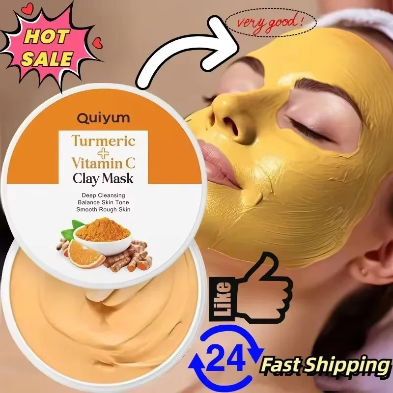 

Turmeric Mud Mask Cleansing Pore Vitamin C Mud Mask Eliminate Pimples Inhibit Melanin Exfoliating Shrink Pores Face Care Masks