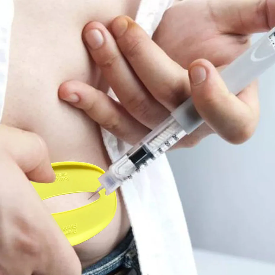 Shot Helper Schmerz blocker Gerät 4 stücke Shot Assist Pads Reducer wieder verwendbare Immunisierung Injektion Shooting Assist Hilfs blöcke – Detail 3