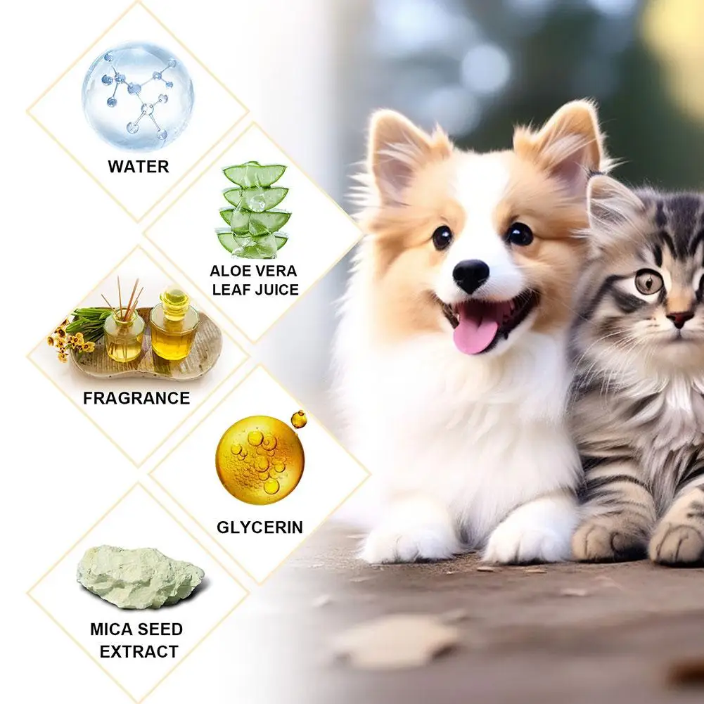 Dog Shampoo Natural Dog Cat Body Wash Gentle Grooming Healthy Shiny Hair Odor Removal Puppy & Kitten Bathing Pet Products