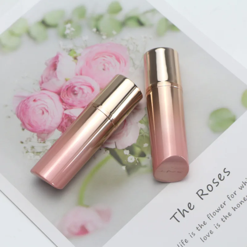 Slant Cap Lipstick Tube Peach pink gold gradient lipstick tubes empty tubes packaging material