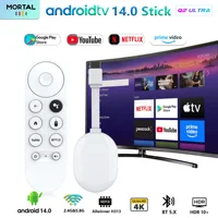 TV Stick Mortal Android 14 Q2 Ultra con adaptador de pantalla 4K, Allwinner H313, WiFi 6, Dongle Android iOS BT5.X, control remoto por voz