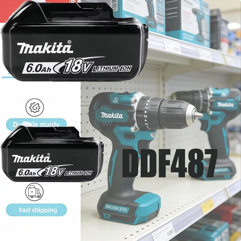 

2026 Original Makita battery 6Ah Cordless Driver Drill Brushless Electric Impact Screwdriver Rechargeable Power Tool 18V With