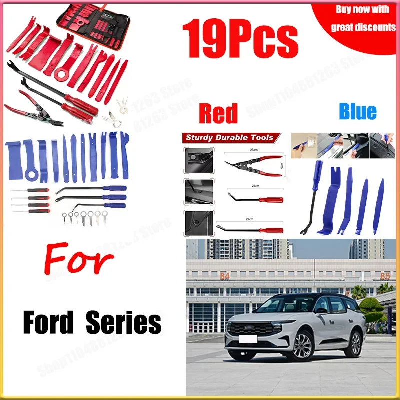 

For Ford 19pcs Disassembly Tool Kit Panel Disassembly Tool Decorative Instrument Panel Disassembly Tool Drilling Repair Tool